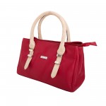 Beau Design Stylish  Red Color Imported PU Leather  Handbag With Double Handle For Women's/Ladies/Girls